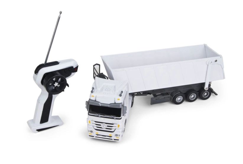 RC sklápač Mercedes-Benz Actros, biela