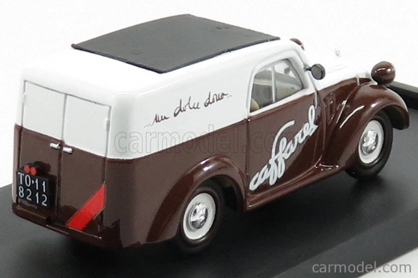 Brumm Fiat 500b Van Pubblicitario Caffarel Cioccolato 1950 1:43 hnedá biela