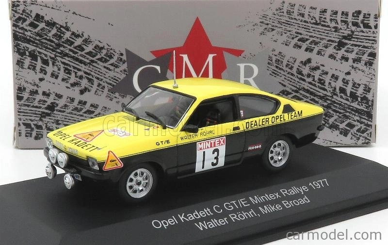Cmr Opel Kadett C Gt/e N 13 Rally Mintex 1977 Walter Rohrl - Mike Broad 1:43 Žlutá Černá