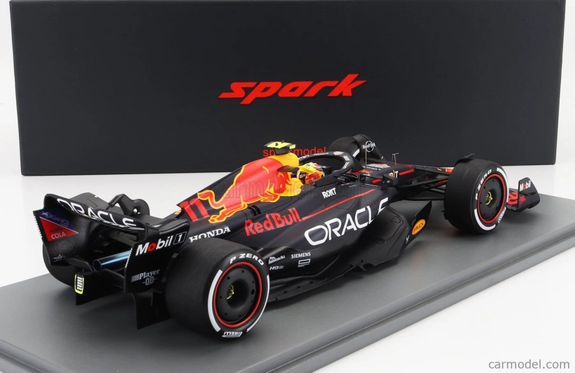 Spark-model Red bull F1  Rb19 Team Oracle Red Bull Racing N 11 Winner Azerbaijan Gp 2023 Sergio Perez 1:18 Matt Blue