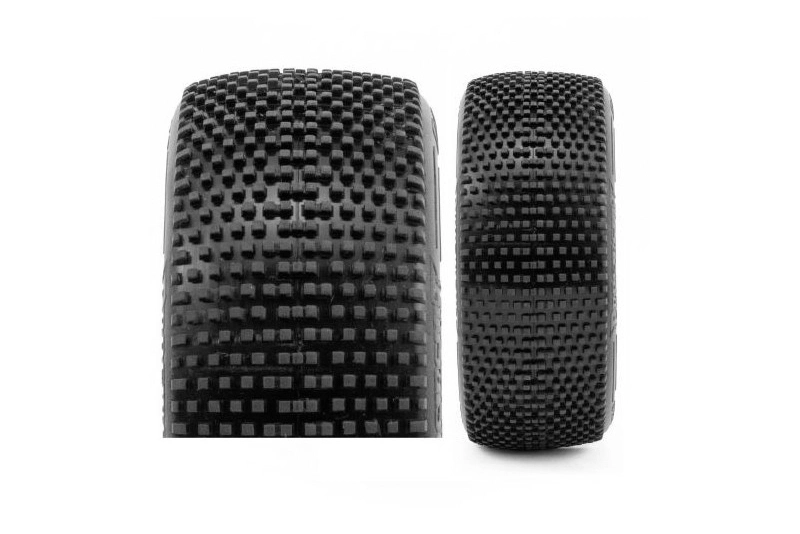 CLAYMORE V2 BUGGY S2 (SOFT) lepené pneumatiky, biele disky, 2 ks.