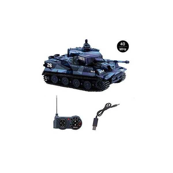RC tank German Tiger 1:72, modrá
