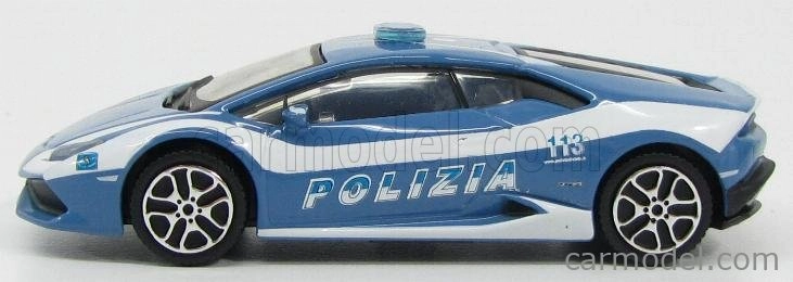 Bburago Lamborghini Huracan Lp610-4 Polizia 2014 1:43 Světle Modrá Bílá