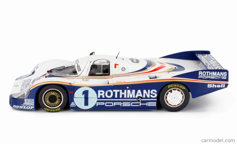 Werk83 Porsche 956lh 2.6l F6 Twin Turbo Team Rothmans Porsche System N 1 Víťaz 24h Le Mans 1982 Jacky Ickx - Derek Bell 1:18 bielo modrá