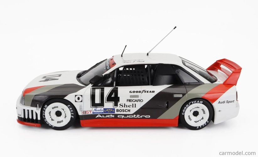 Werk83 Audi 90 Quattro Team Audi Sport N 4 Miller High Life 500km Imsa 1989 Walter Rohrl - Hans Joachim Stuck 1:18 Bílá Šedá Červená