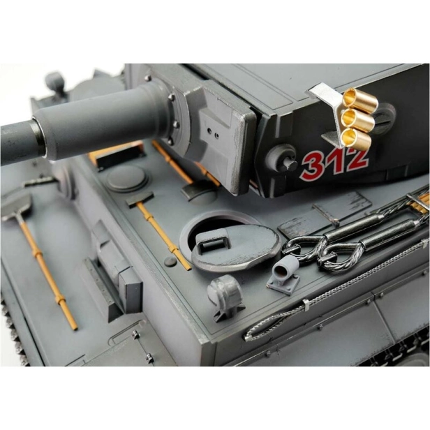 TORRO tank PRO 1/16 RC Tiger I skoršia verzia sivá kamufláž – infra IR – dym z hlavne
