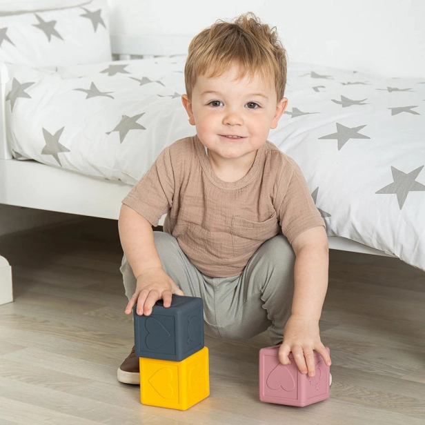 Bigjigs Toys Silikonové senzorické kostky