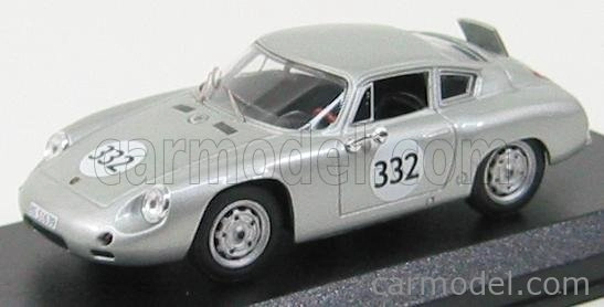 Best-model Porsche 1600gs Abarth N 332 Winner Campionato Europeo 1962 H.kuhnis 1:43 Silver