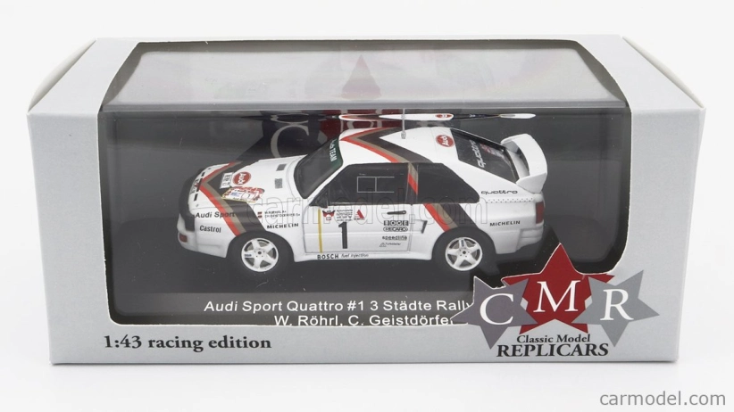 Cmr Audi Quattro Sport N 1 Winner Rally Adac Stadte 1984 W.rohrl - C.geistdorfer 1:43 Bílá