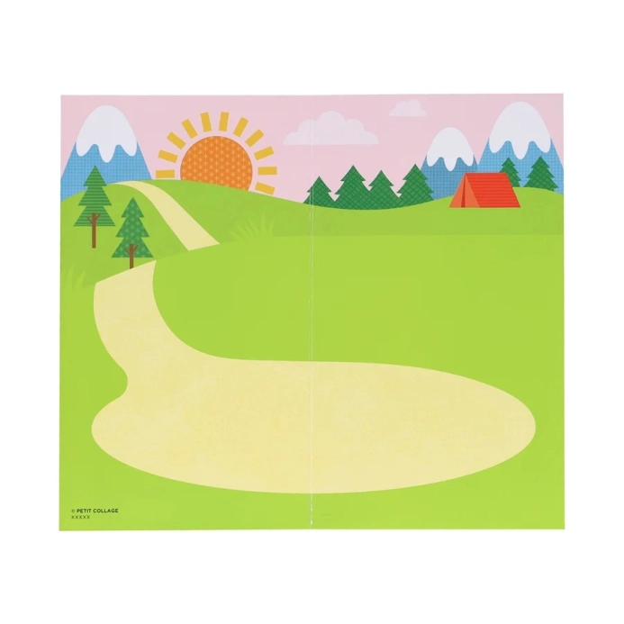 Petit Collage Znovupoužitelné mini samolepky Malí táborníci
