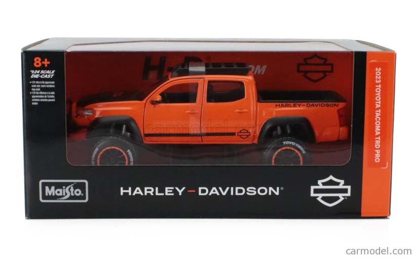 Maisto Toyota Tacoma Trd Pro Pick-up Harley Davidson 2023 1:24 oranžová čierna