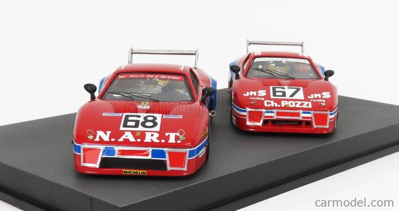 Najlepší model Ferrari Set 2x 512bb Lm Team Jms Pozzi Racing N 67 24h Daytona 1979 C.b.lena - M.leclere - J.c.andruet + 512bb Lm Team N.a.r.t. N 68 24h Daytona 1979 B.tullis - J.p.delaunay - P.bedard 1:43 Red