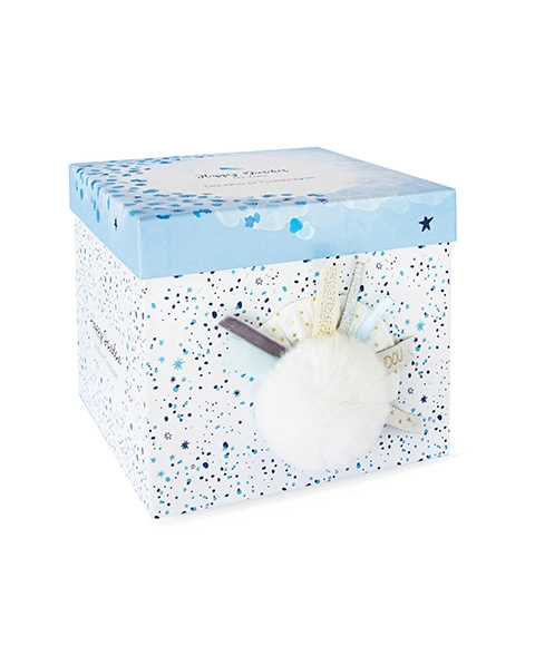 Doudou Plyšový králíček s bílou bambulkou 25 cm