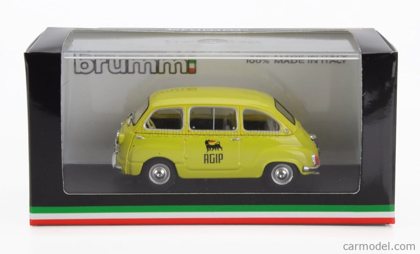 Brumm Fiat 600d Multipla Commerciale Agip 1960 1:43 Žlutá
