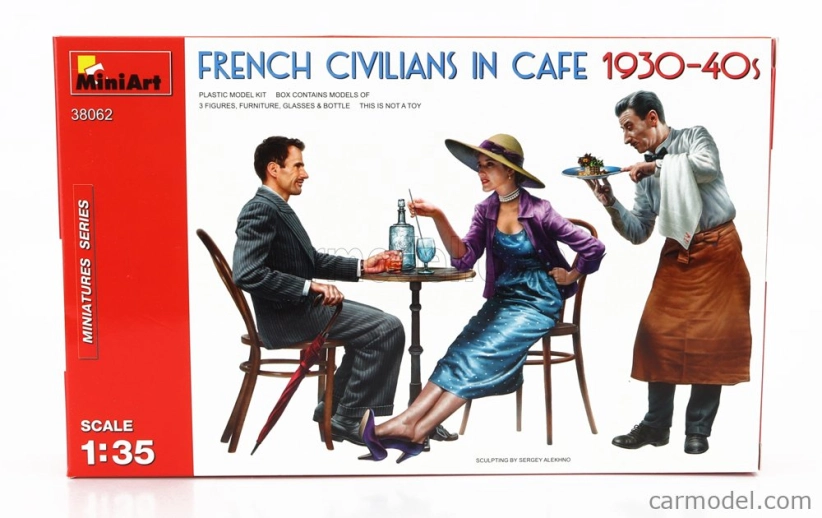 Miniart Figúrky Francúzski civilisti v kaviarni 1930-40s 1:35 /