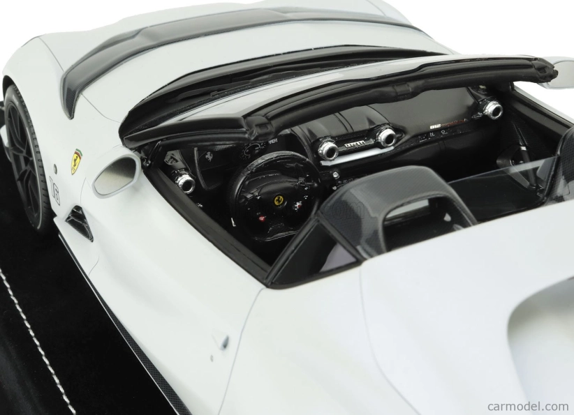Mr-models Ferrari 812 Competizione A Spider N 16 Personal Car Charles Leclerc 2022 - Con Vetrina - With Showcase 1:18 Bianco Onda Marina - Matná Bílá