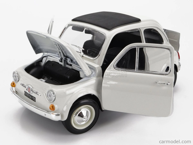 Bburago Fiat 500f Closed Roof 1965 1:16 biela