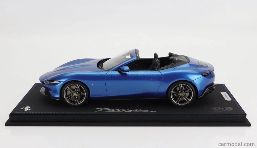 Bbr-models Ferrari Roma Spider Open 2020 - Con Vetrina - With Showcase 1:18 Blu Corsa - Modrá Met