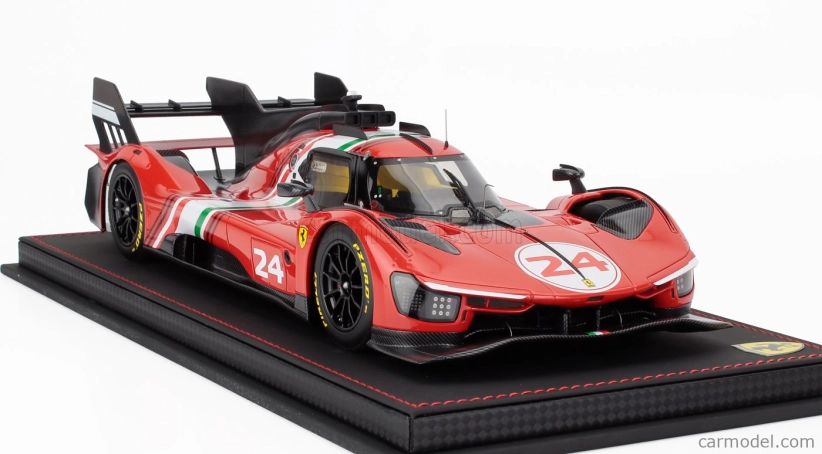 Bbr-models Ferrari 499p 3.0l Turbo V6 N 24 Modificata Launch Version 2023 - Con Vetrina - With Showcase 1:18 Červená Bílá Černá