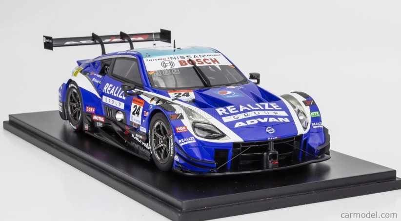 Spark-model Nissan Type Z Team Realize Advan Kondo Racing N 24 Gt500 Class Super Gt 2023 Daiki Sasaki - Kohei Hirate 1:18 2 Tones Blue White