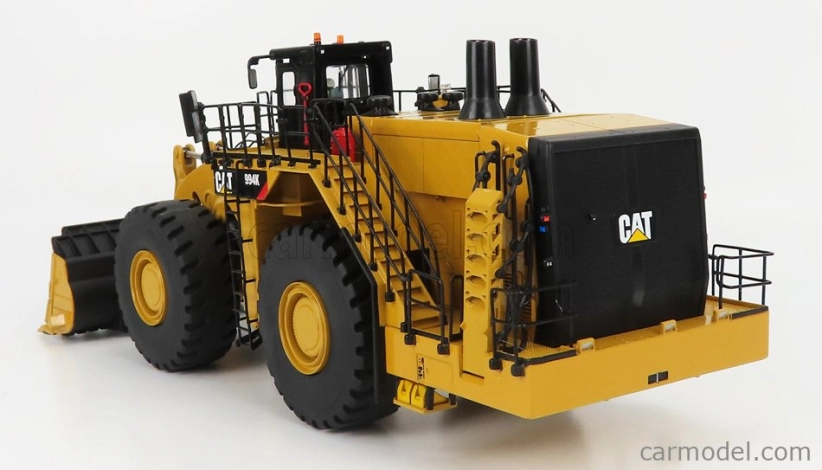 Dm-models Caterpillar Cat994k Ruspa Gommata - škrabací traktor - kolesový nakladač - konfigurácia Rock 1:50 žltá čierna