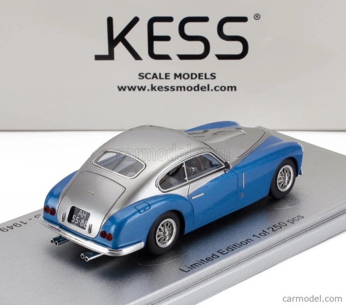 Kess-model Ferrari 166 S/n.037s Inter Farina Berlinetta 1949 1:43 Modrá strieborná