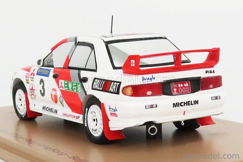 Spark-model Mitsubishi Lancer Evolution Iii N 3 2nd Rally Beijing Hong Kong 1996 R.burns - R.reid 1:43 Biela červená