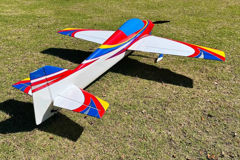 RC letadlo 73,5" 2M Vanquish V2 1,87m, červená/bílá/žlutá