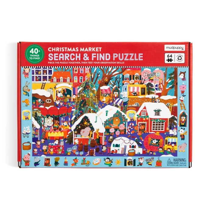 Mudpuppy Puzzle Hledej a najdi Vánoční trh