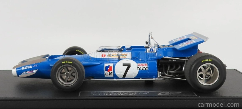 Gp-replicas Matra simca F1 Ms80 N 7 2nd French Gp 1969 J.P.Beltoise 1:18, modrá
