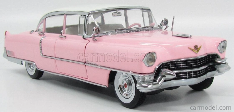 Greenlight Cadillac Fleetwood Series 60 1955 - Personal Car Elvis Presley 1:18 Růžová Bílá