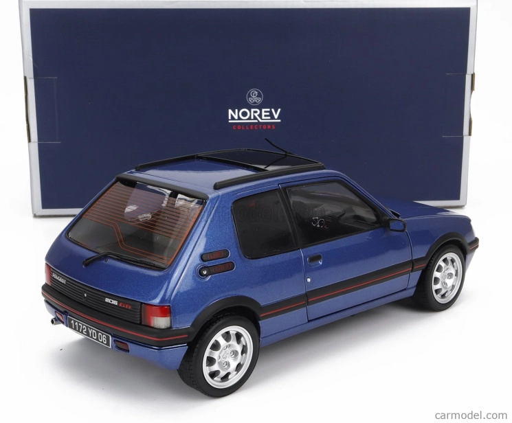 Norev Peugeot 205 1.9 Gti Pts Rims 1992 1:18 Miami Blue