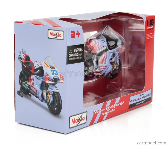Maisto Ducati Desmosedici Gp23 Team Gresini Racing N 73 Motogp Season 2024 Alex Marquez 1:18 svetlomodrá