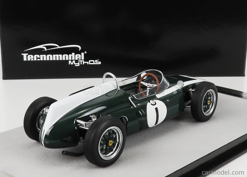 Tecnomodel Cooper F1 T53 N 1 British Silverstone Gp World Champion 1960 Jack Brabham 1:18 Zelená