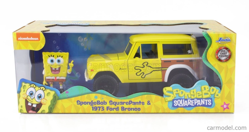 Jada Ford usa Bronco With Squarepants Spongebob Figure 1973 1:24 Žlutá