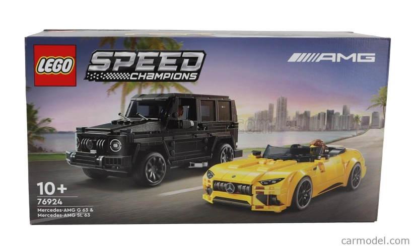 Lego Mercedes benz Lego - Sada 2x Trieda G G63 Amg 2020 + Trieda S Sl63 Amg Spider 2022 Žltá čierna