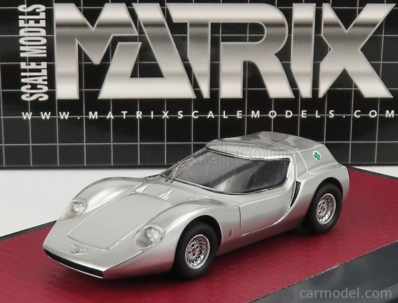 Matrix modely v mierke Alfa romeo Osi Scarabeo 1966 1:43 Silver Met