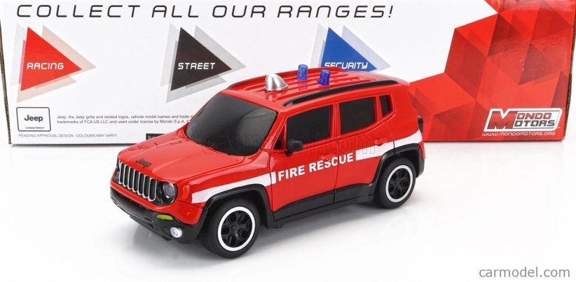 Mondomotors Jeep Renegade Fire Engine 2017 1:24 červená biela