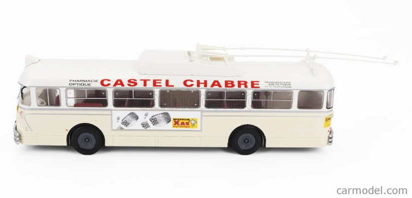 Edicola Chausson Vbc-apurmtt Autobus Filobus Francúzsko 1963 1:43 krémovo biely