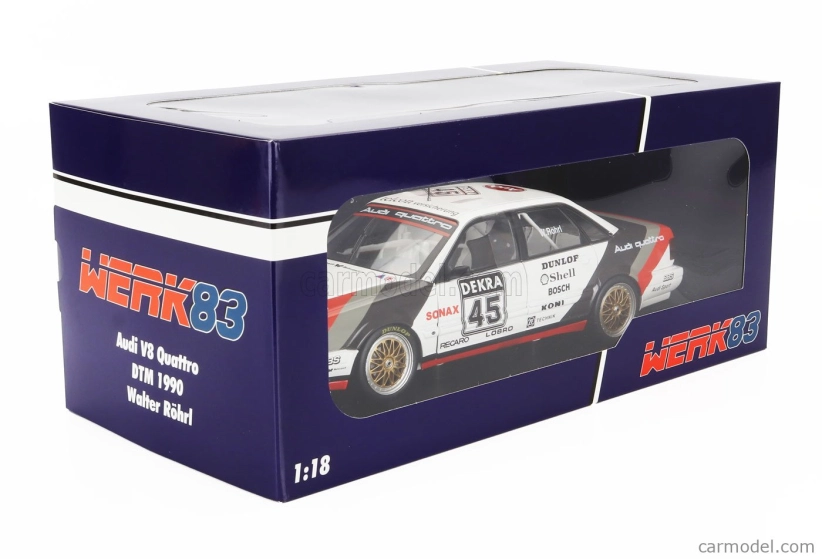 Werk83 Audi Quattro V8 Team Schmidt Motorsport Technik N 45 Dtm Sezóna 1990 Walter Rohrl 1:18 Bielo-sivá červená