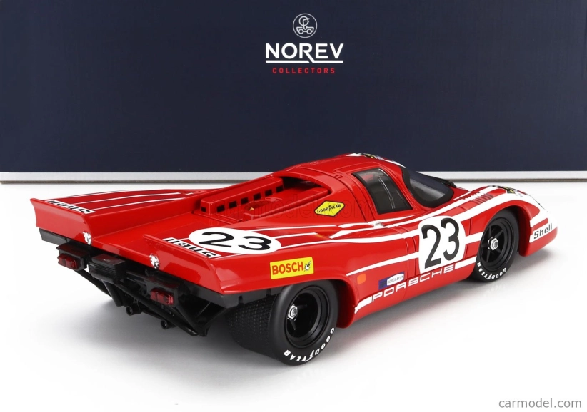 Norev Porsche 917k 4.9l Team Salzburg N 23 Víťaz 24h Le Mans 1970 Hans Herrmann - Richard Attwood 1:18 Červená biela