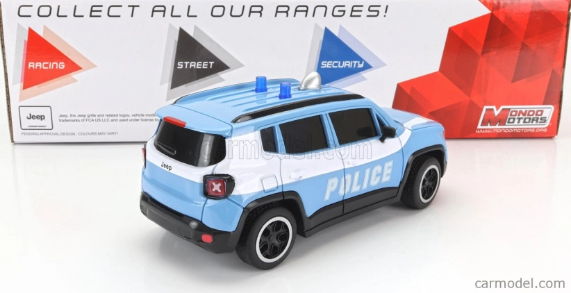 Mondomotors Jeep Renegade Police 2017 1:24 Light Blue White