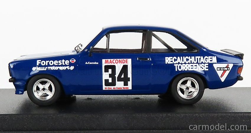 Trofeu Ford england Escort Mkii N 34 Rally Vila Do Conde 1980 A.carreira 1:43 Modrá