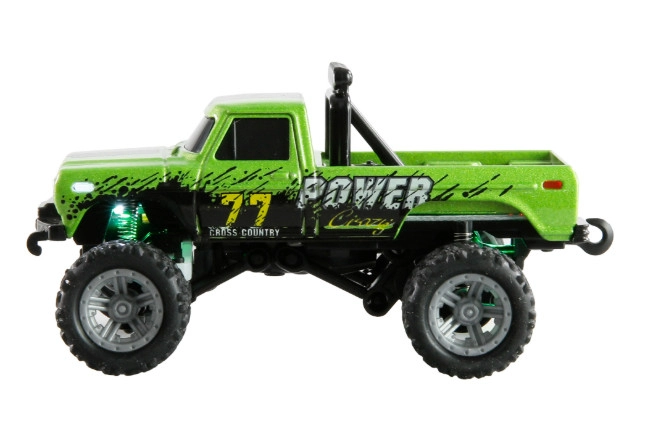 RC Monster Truck kovový s přívěsem 1:64 RTR LED Tempomat 2,4GHz