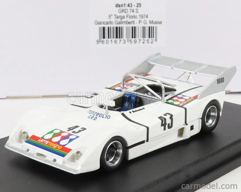 Trofeu GRD S74 N 43 5. Targa Florio 1974 G.galimberti - P.g.mussa 1:43 Biela