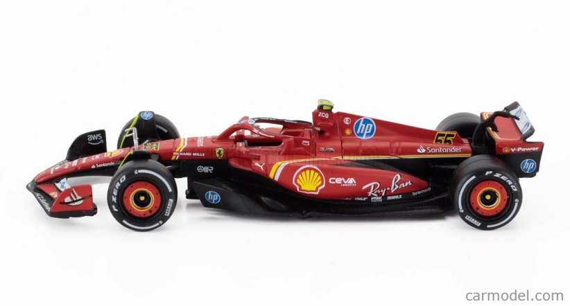 Bburago Ferrari F1 Sf-24 Team Scuderia Ferrari N 55 4th Italy Monza Gp 2024 Carlos Sainz 1:43 červená biela čierna
