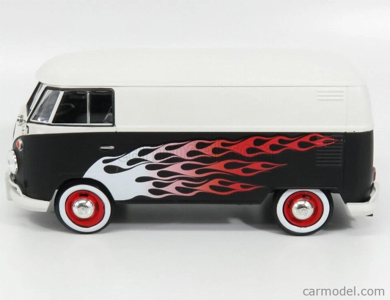 Motor-max Volkswagen T1 Type 2 Van Custom Garage 1962 1:24 Matná Černá Bílá