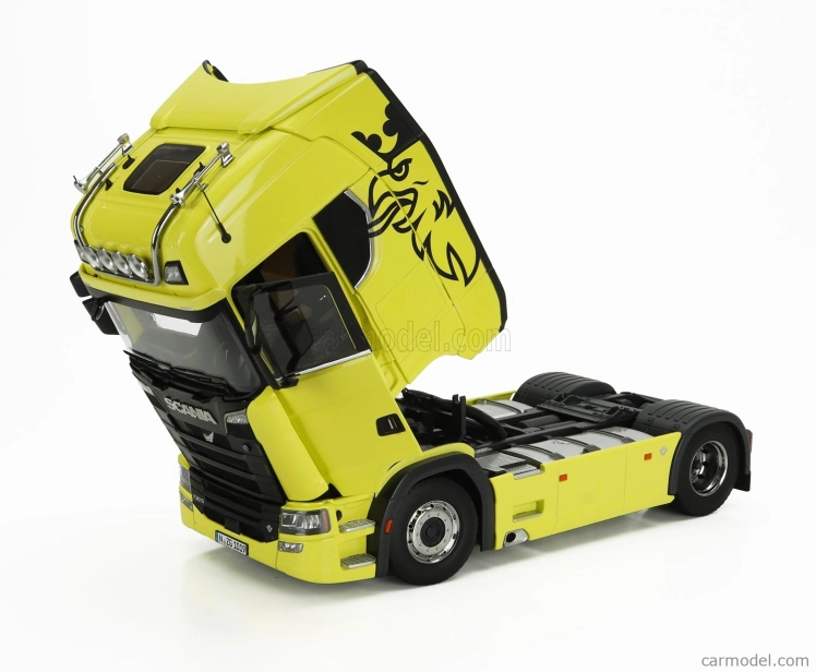 Nzg Scania S730 V8 Tractor Truck 2-assi With Vabis Logo 2017 1:18 Žlutá