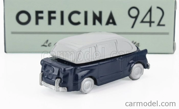 Officina-942 Fiat 600 Multipla Speciale Carrozzeria Frua 1956 1:76 Modrá Světle Šedá