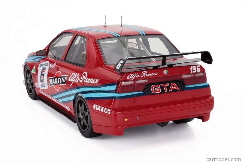 Mitica-r Alfa romeo Alfa Romeo 155 Gta S1 Superturismo Martini N 6 6th Monza 1992 Luca Cadalora 1:18 Red